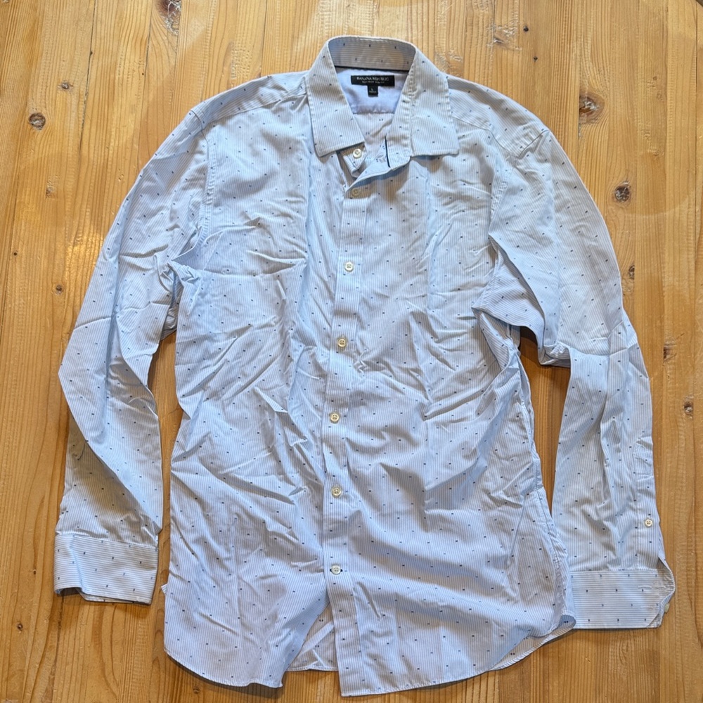 Banana Republic Light Blue Patterned Shirt